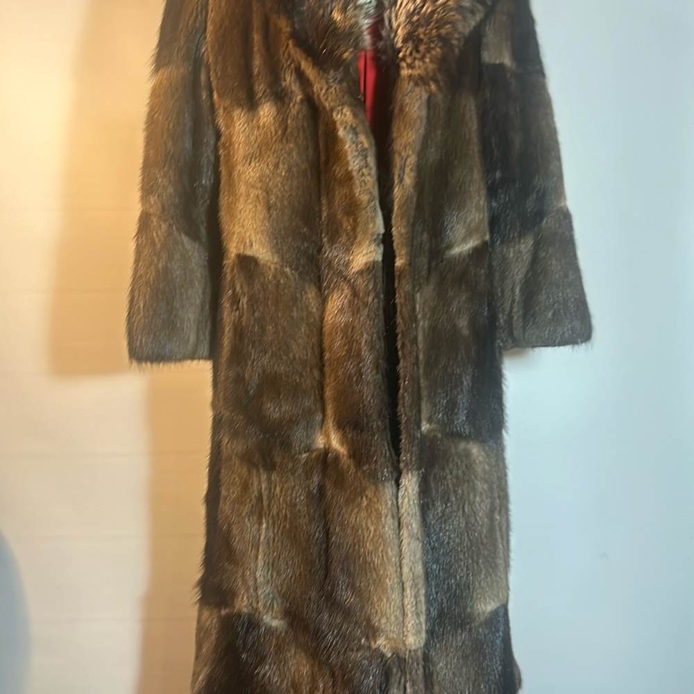 Full length sable jacket with silk and leather lining